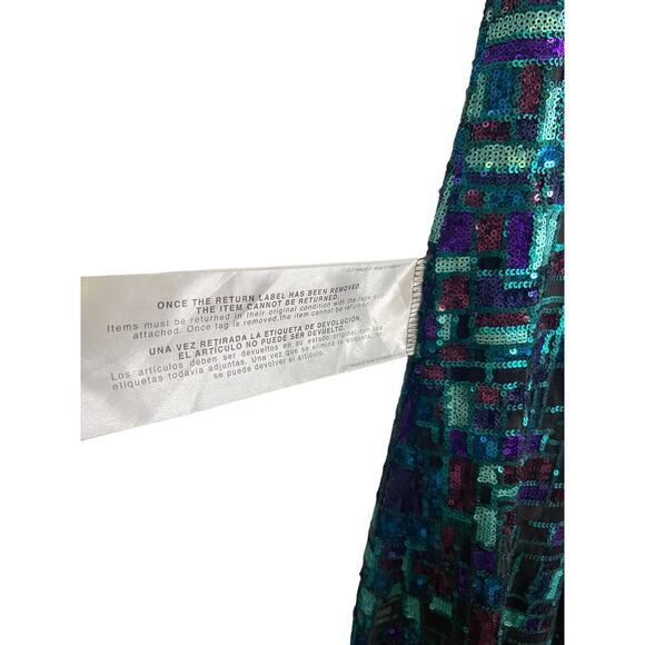 Dress The Population Anabel Sequin Geometric Fit & Flare Modern Princess Gown XS - Picture 12 of 14